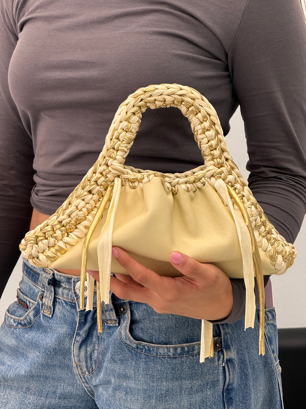 CLAIRE IVORY GOLD MINI